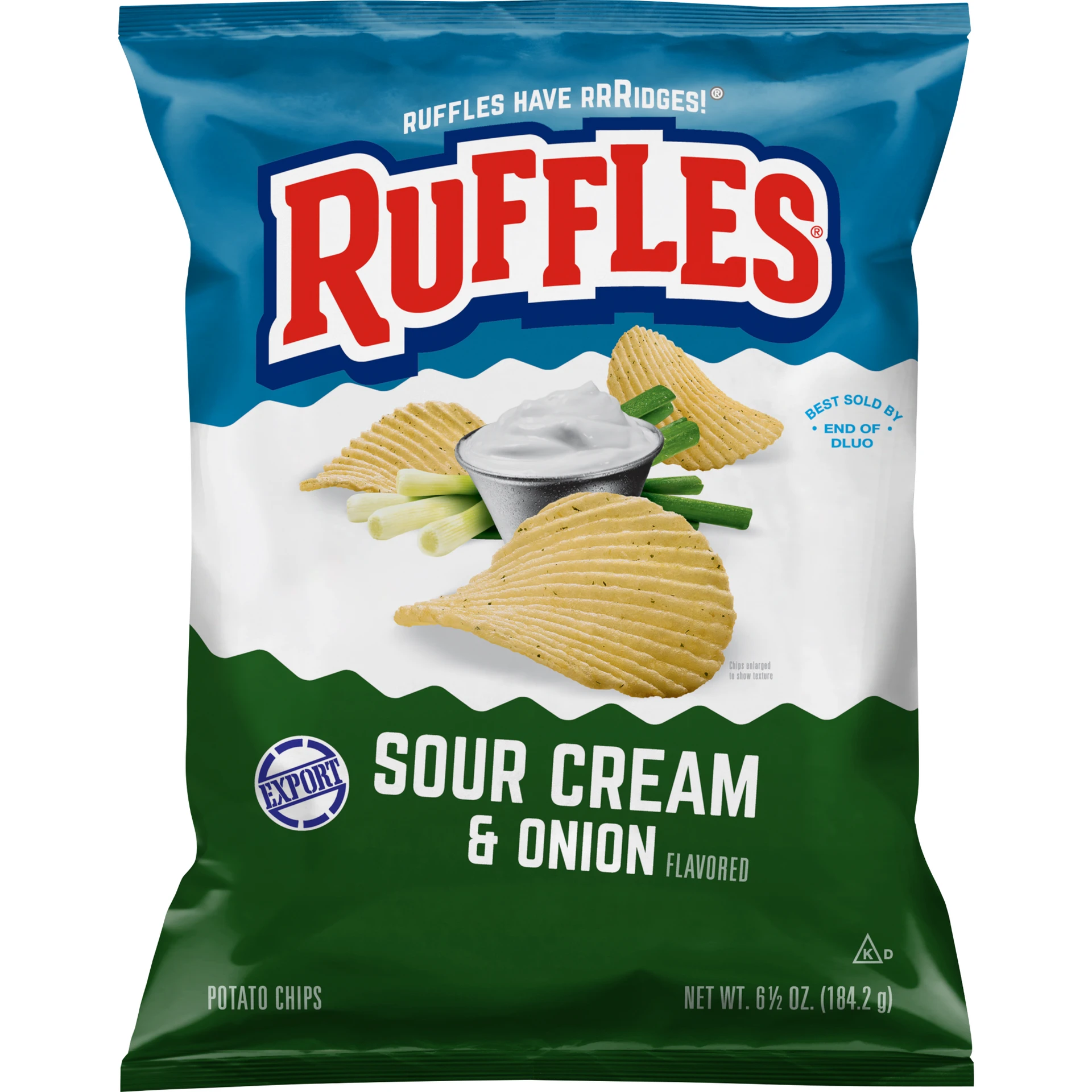 Ruffles Chips Sour Cream & Onion 184 gm