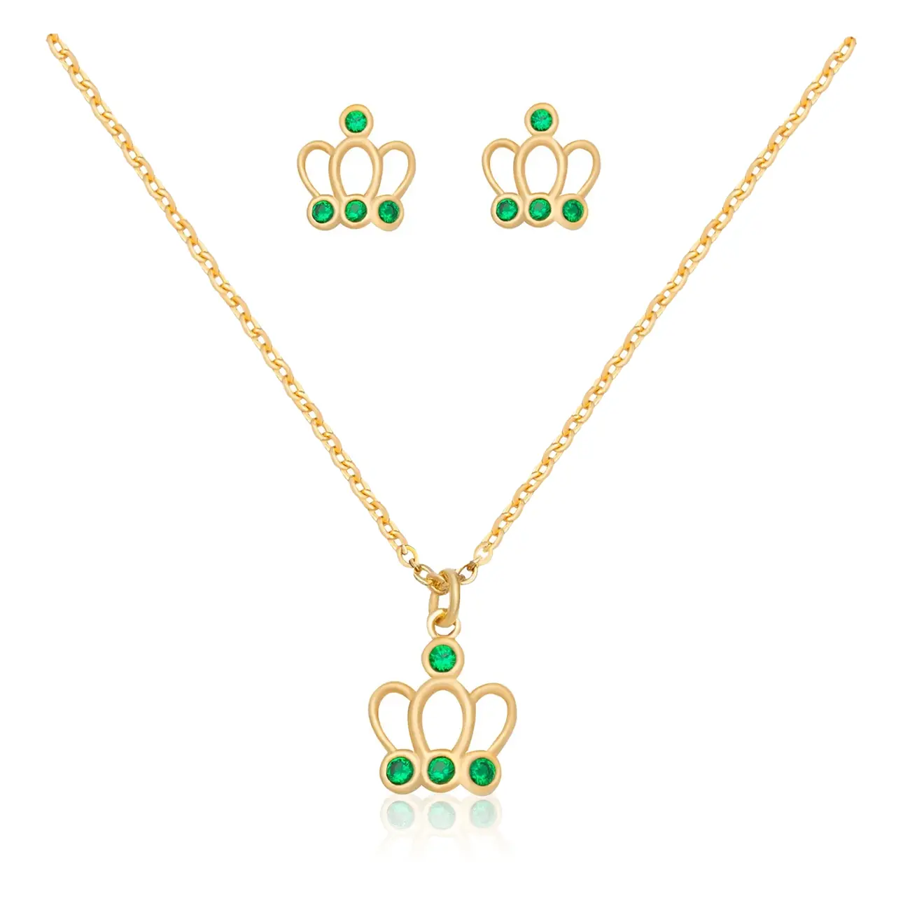 Navaro Necklace and Earrings Set Valeria Kids Medical Gold - view 1