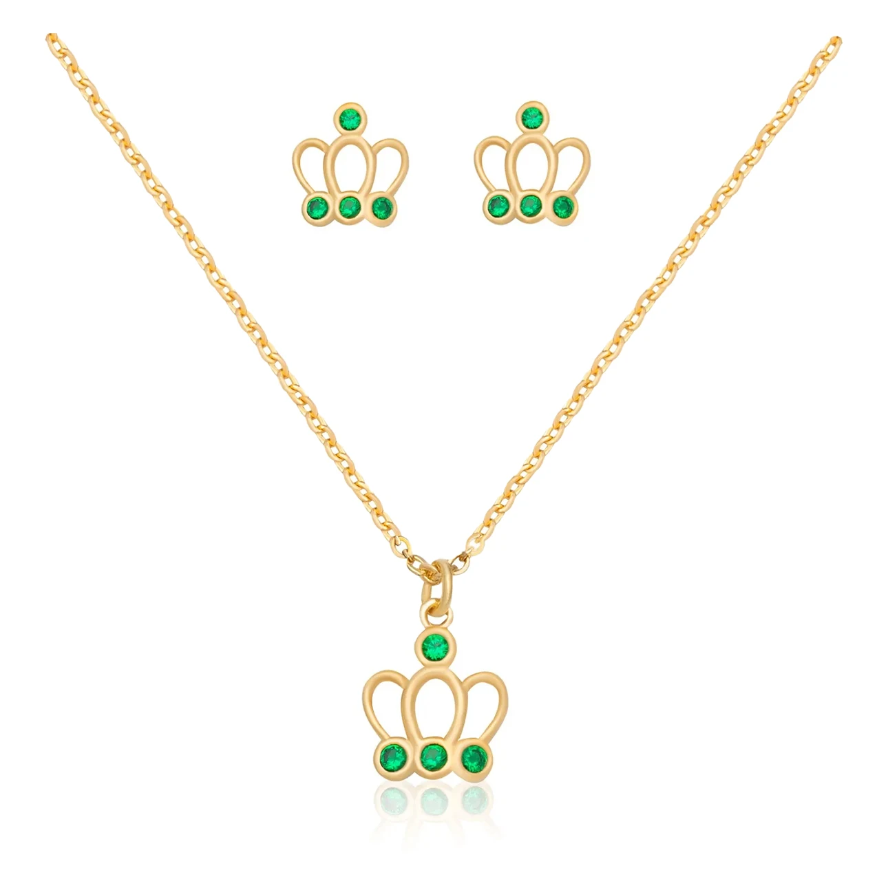 Navaro Necklace and Earrings Set Valeria Kids Medical Gold