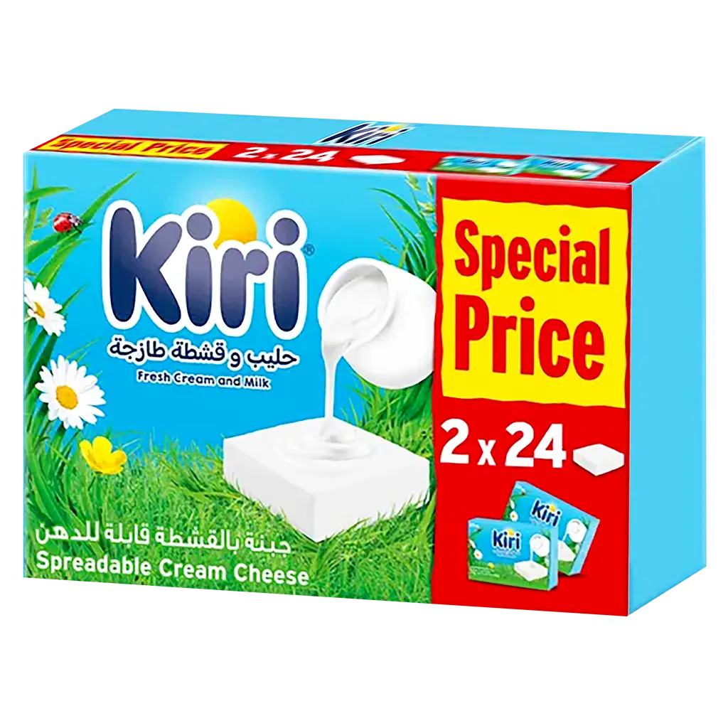 Kiri Spreadable Cream Cheese Squares 2 pack 48 pcs 800 gm - view 1