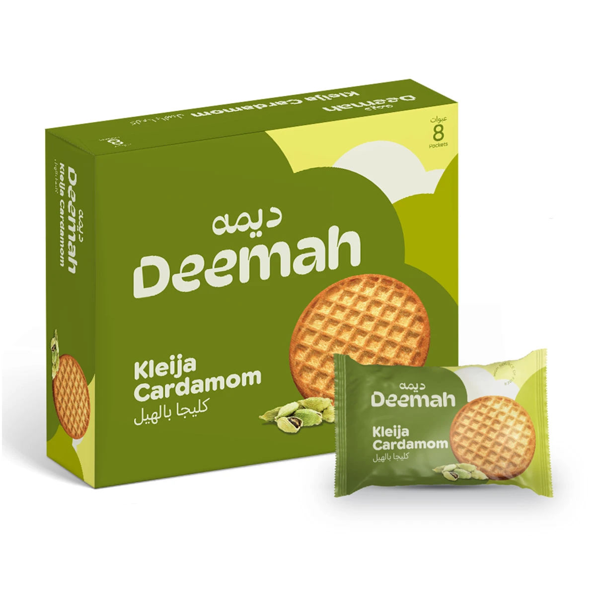 Deemah Kleija Cardamom Box 8 pcs 62 gm