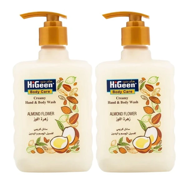 Higeen Creamy Hand & Body Wash Almond Flower 500MlX2