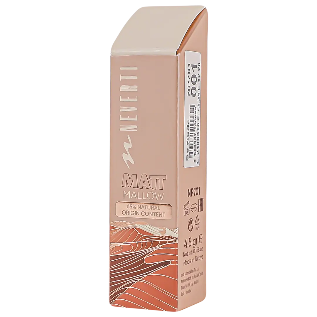 Neverti Matt Mallow Lipstick Be Nude 001 - view 3