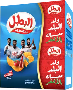 البطل رقائق بطاطس بالكاتشب 12 حبة 23 جم