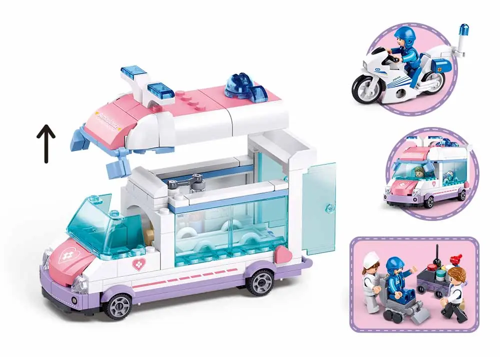 Sluban Ambulance Pulling Car 251 pcs - view 6