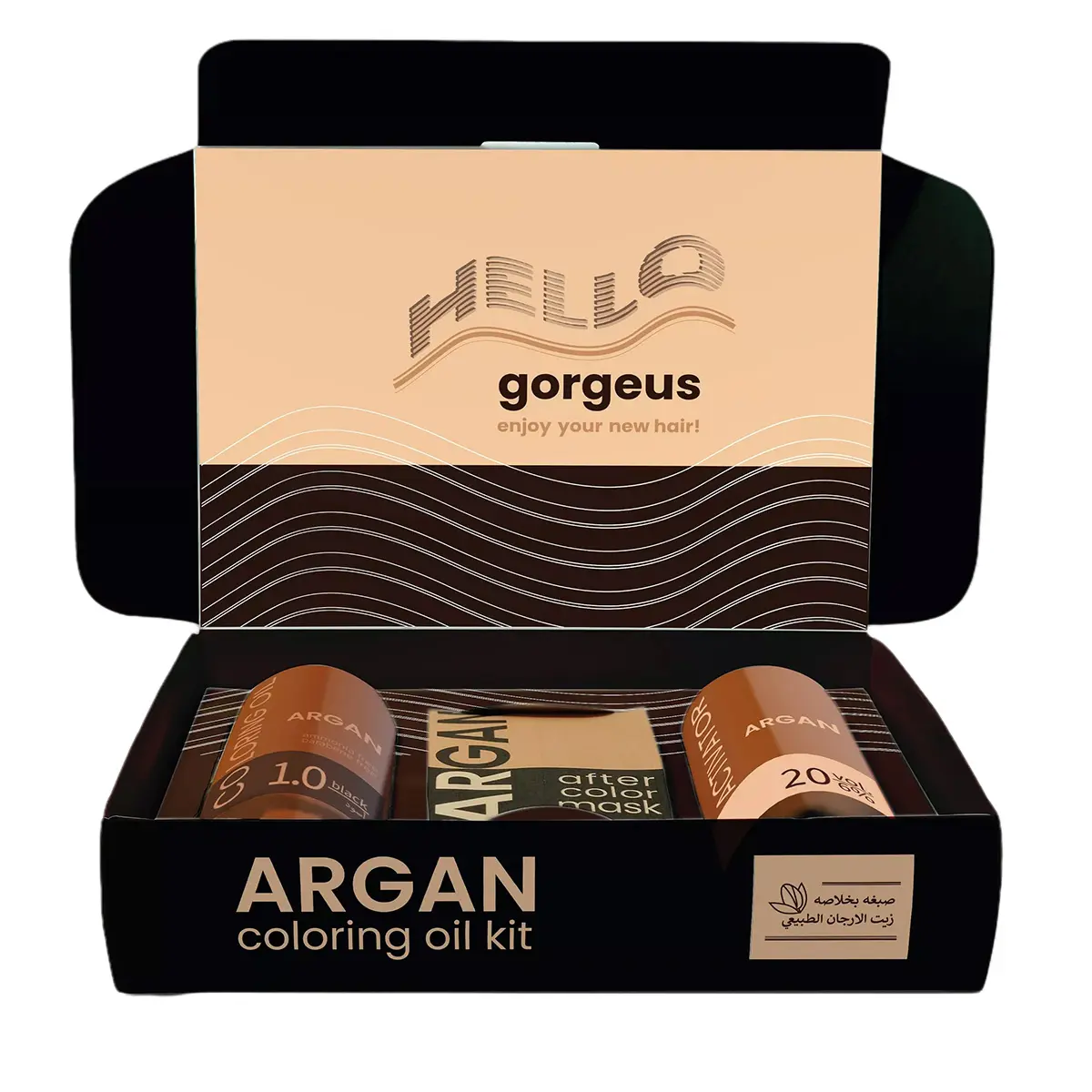 Argan Hair Coloring Oil Kit Black 1.0 75 ml - view 1