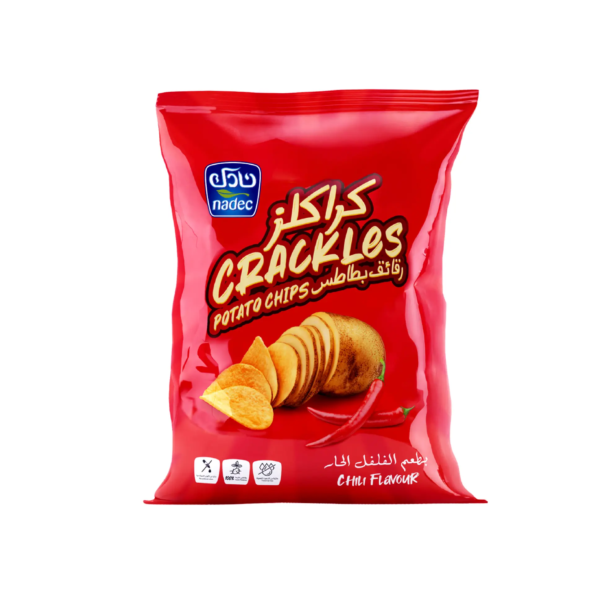 Nadec Crackles Potato Chips Chili Flavour 40 Gm - view 1