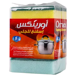 أورينكس اسفنج للجلي  4 حبه 
