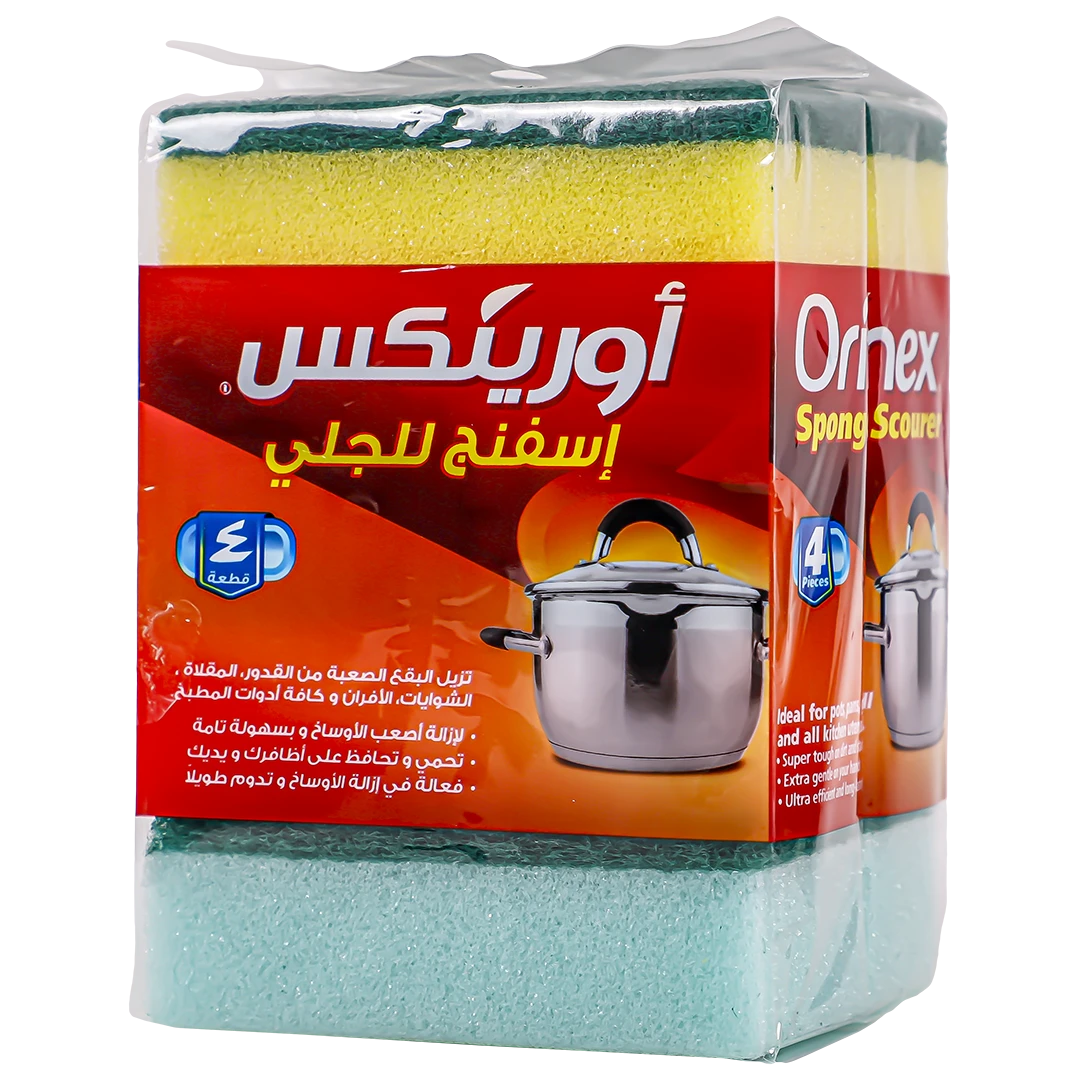 أورينكس اسفنج للجلي  4 حبه 