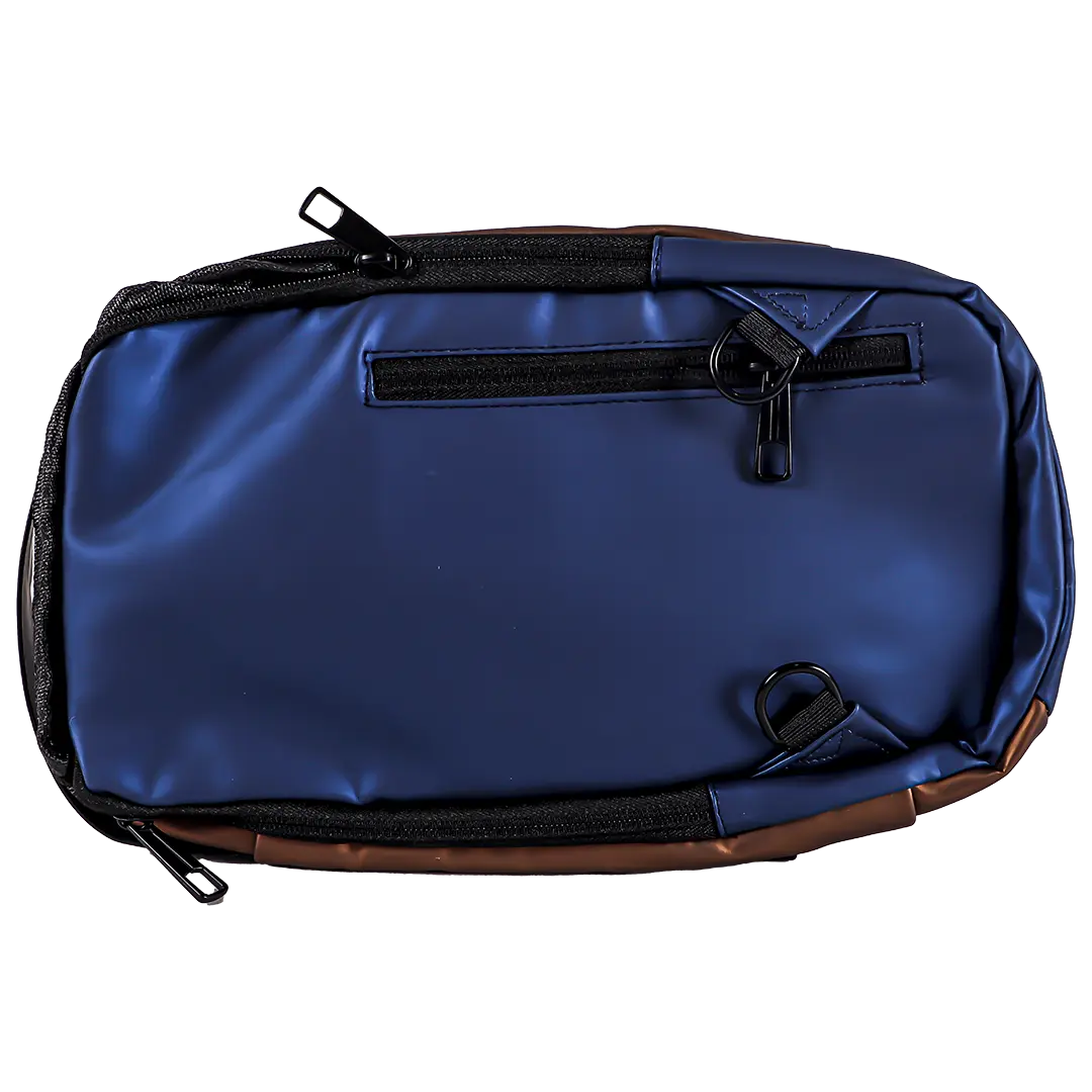 Fasion Shoulder Bag USB Lock Blue Brown Color 16*32 cm - view 2