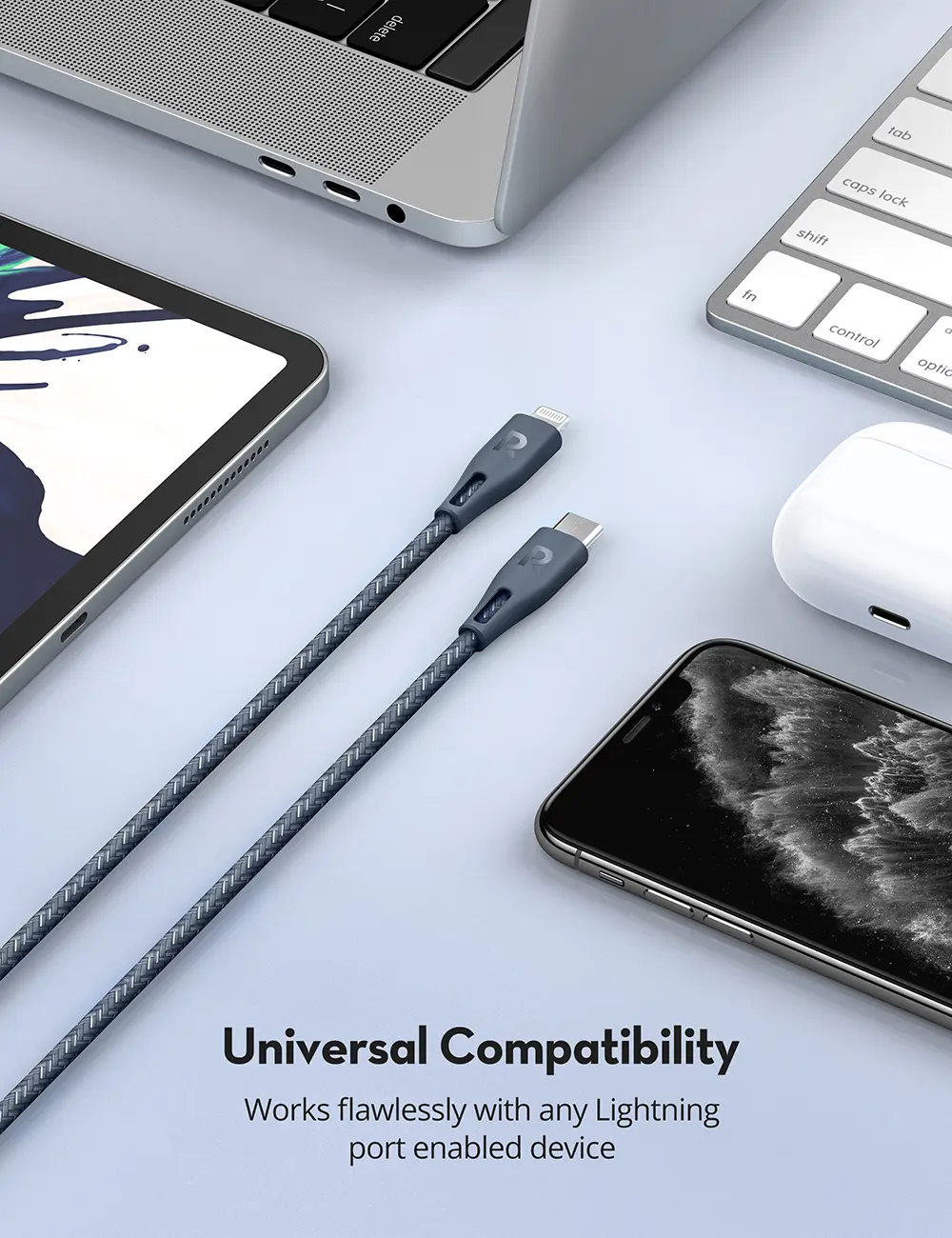 Ravpower Cable Type-C To Lightning  1.2M Grey - view 9