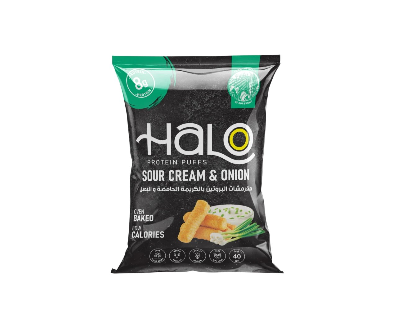 Halo Protein Puffs Sour Cream And Onion 40 gm