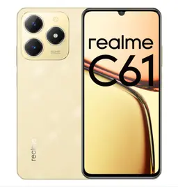 ريلمي موبايل سي 61، ذاكرة وصول عشوائي (RAM) سعة 8 جيجابايت، سعة 256 جيجابايت، شريحتي اتصال نانو، ذهبي لامع
