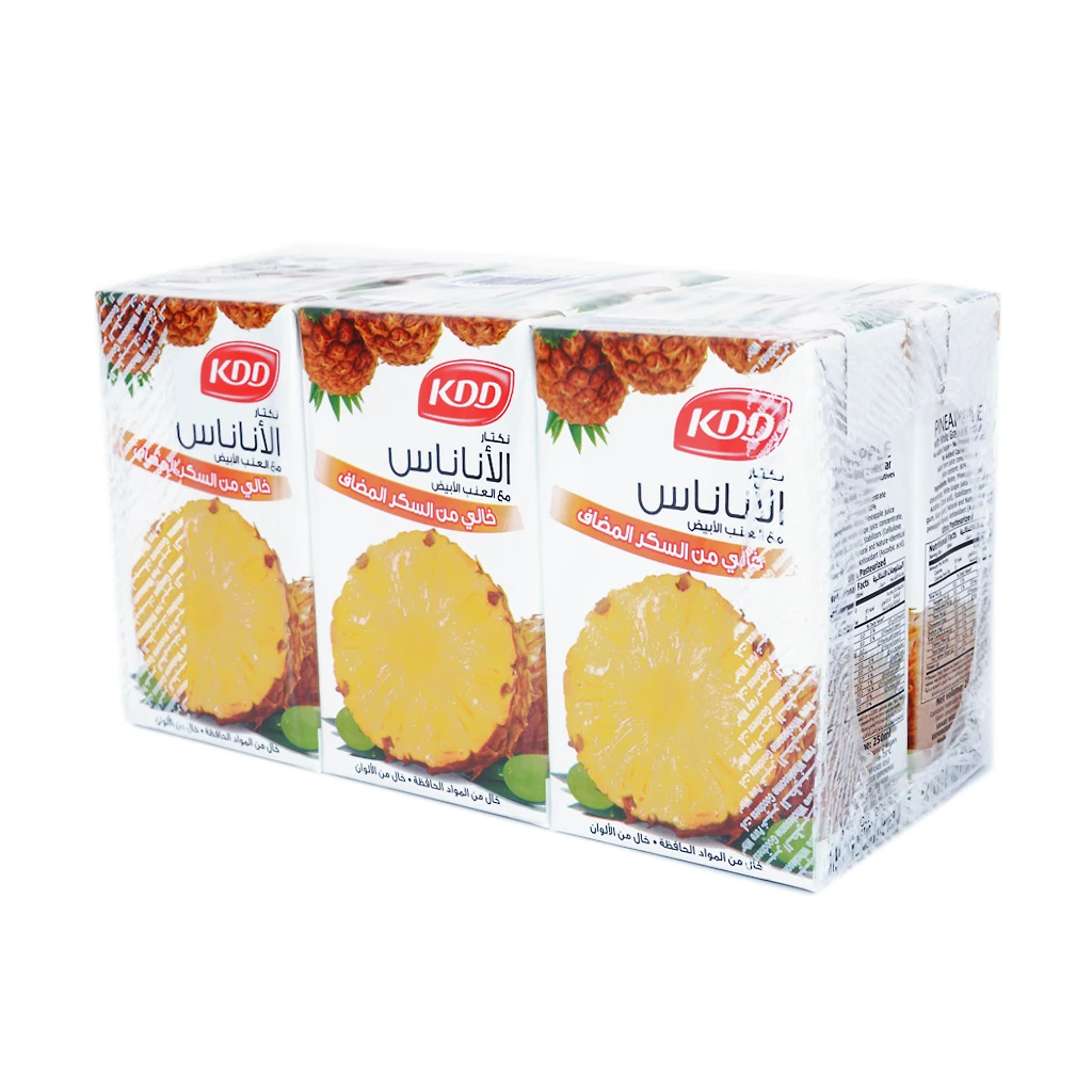 Kdd Nectar Pineapple and White Grappe  6 pcs 250 ml