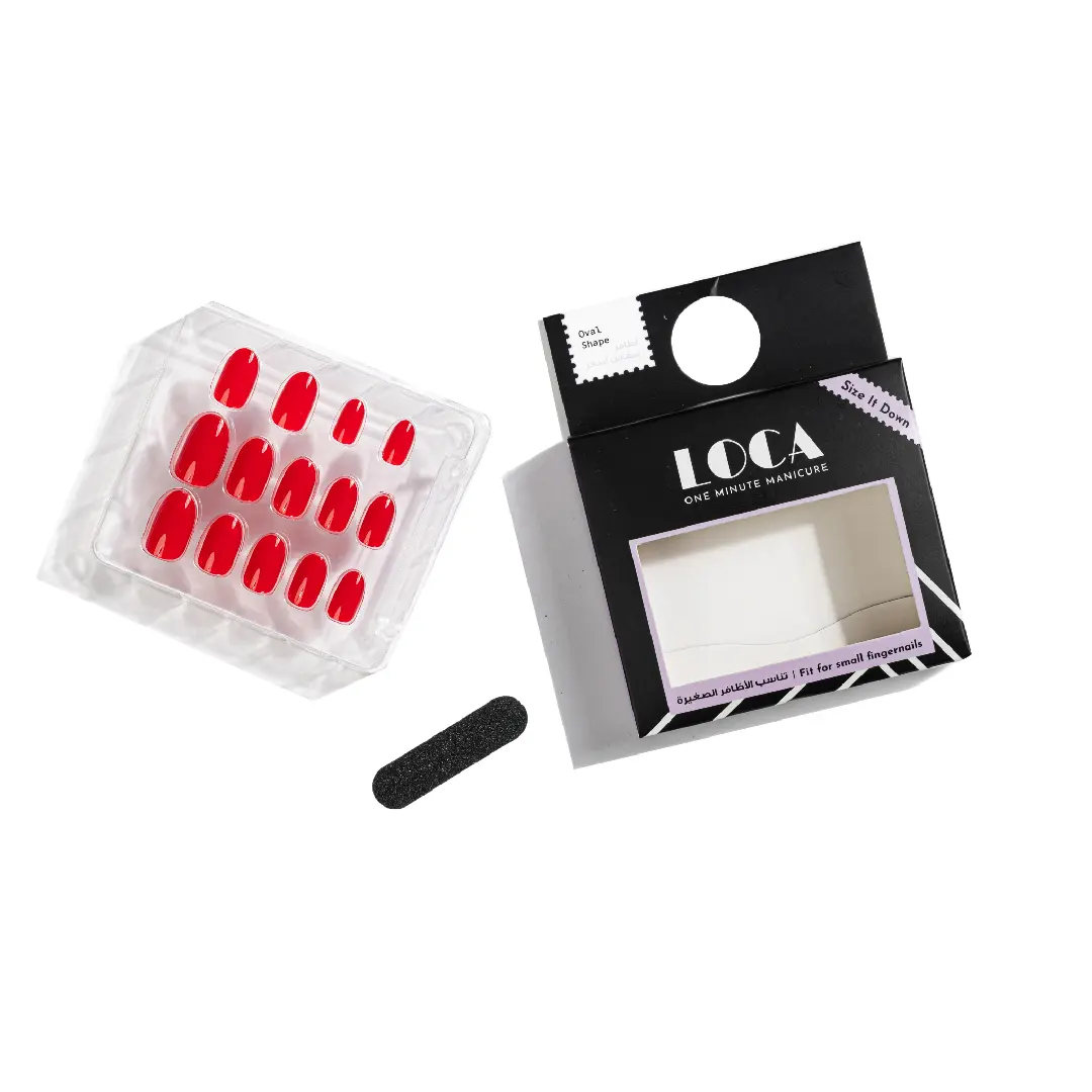 Loca Small Nails Oval Shape Red N4 - view 2