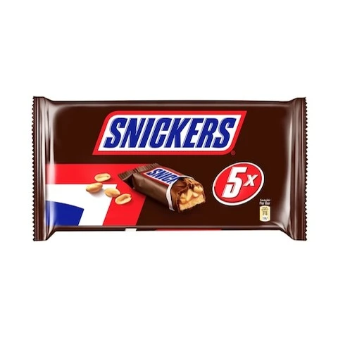 Snickers Chocolate Bar 5 pcs 45 gm