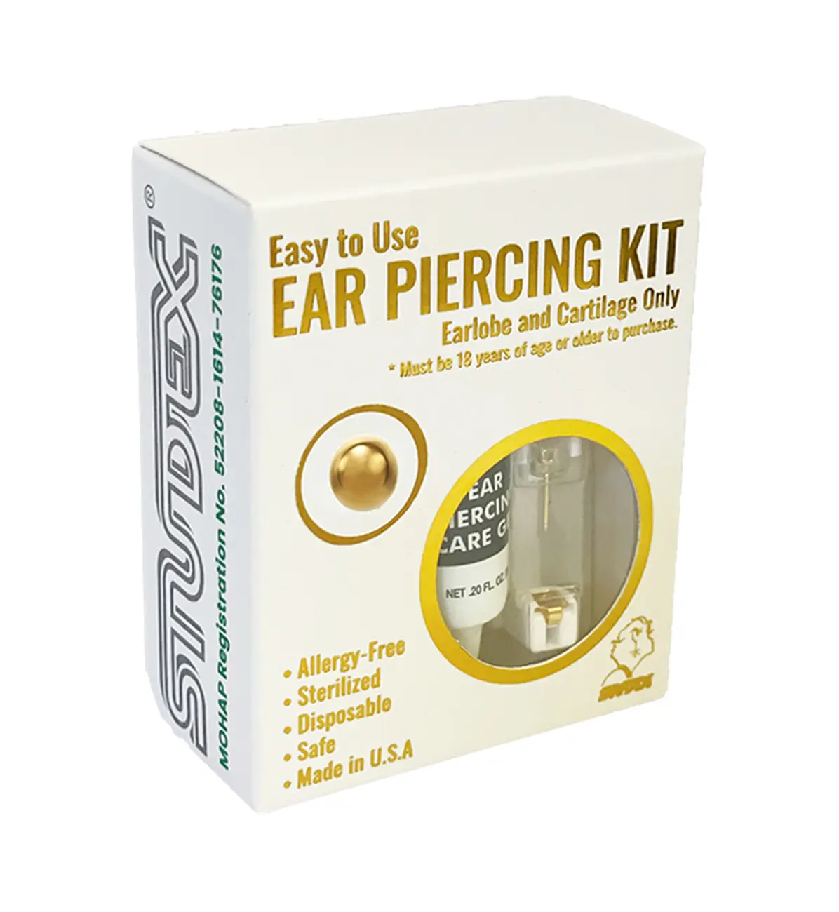 Studex 4mm Ball Gold Plated- Ear Piercing Kit - view 4