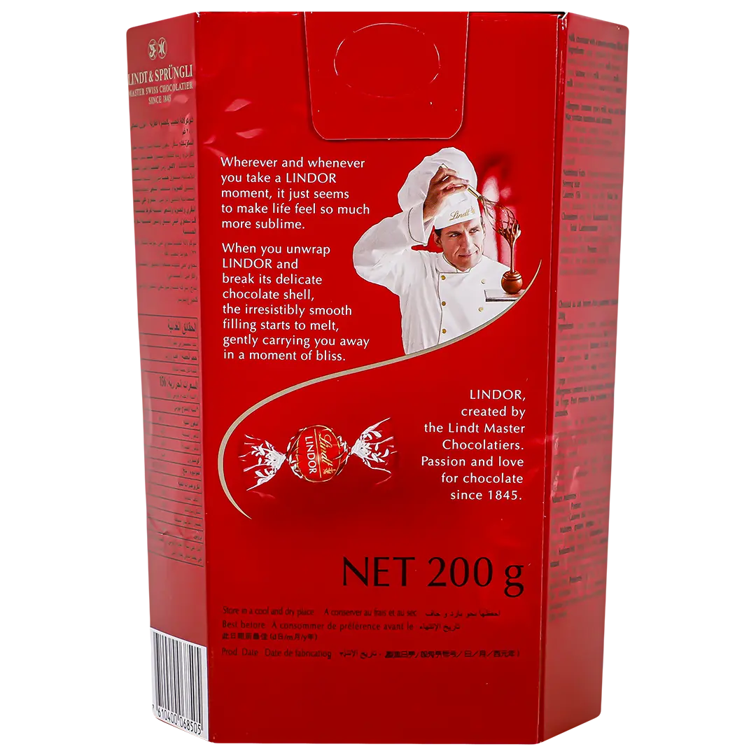 Lindt Lindor Red Balls Milk Chocolate 200 gm - view 2