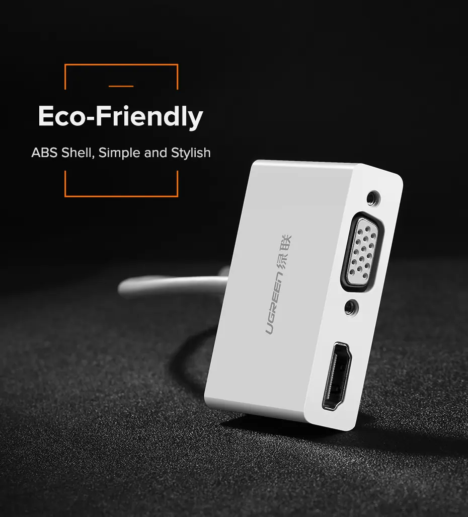 Ugreen  USB Type C to HDMI + VGA Converter White - view 5