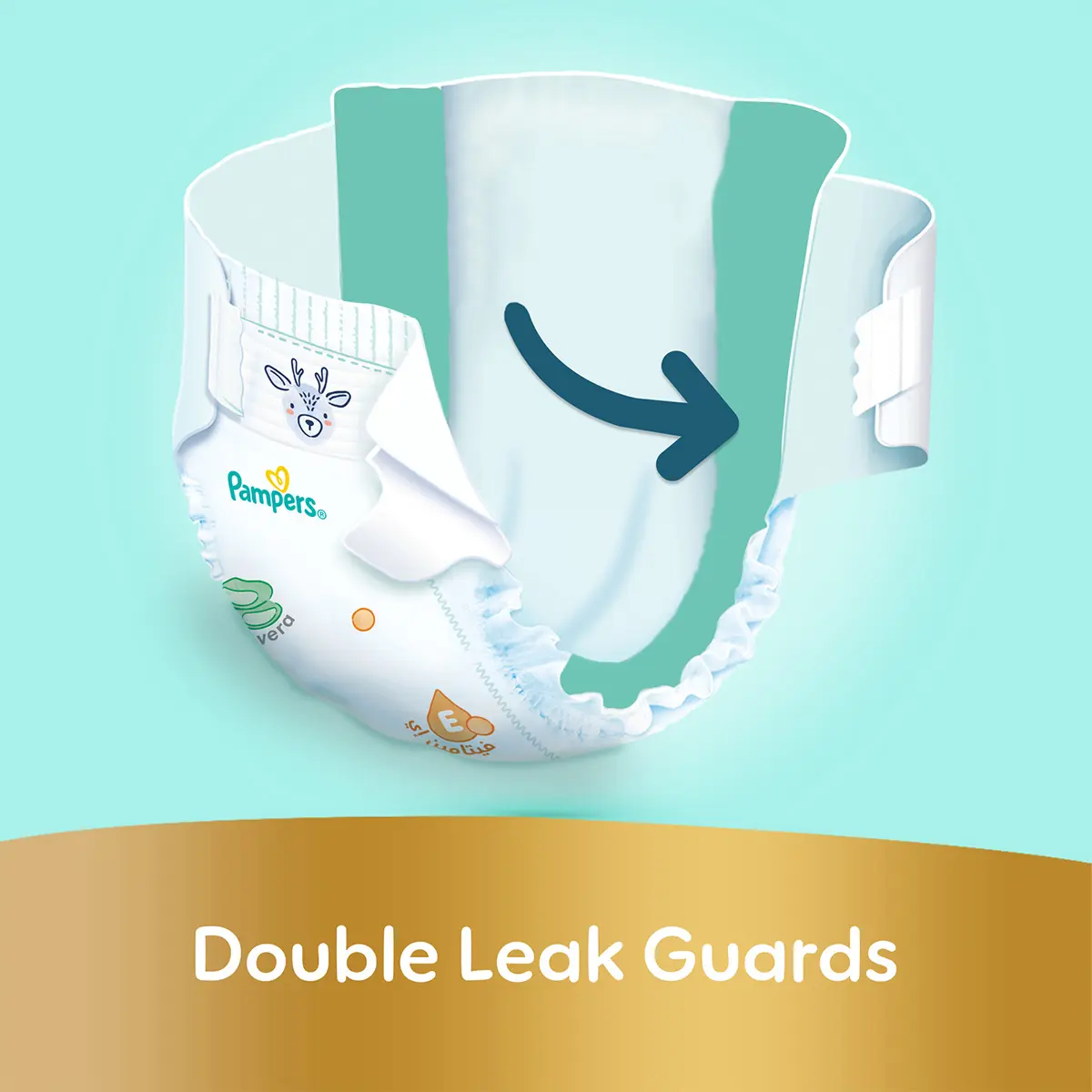 Pampers Diapers Ultimate Comfort Taped Size 6 Aloe Vera Lotion & Vitamin E 60 Diapers  - view 3