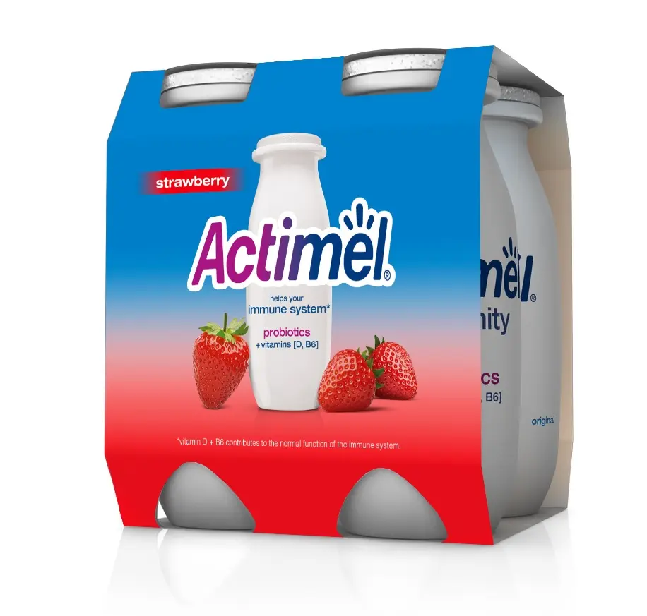 Actimel Laban Strawberry Low Fat 4 pcs 93 ml - view 1