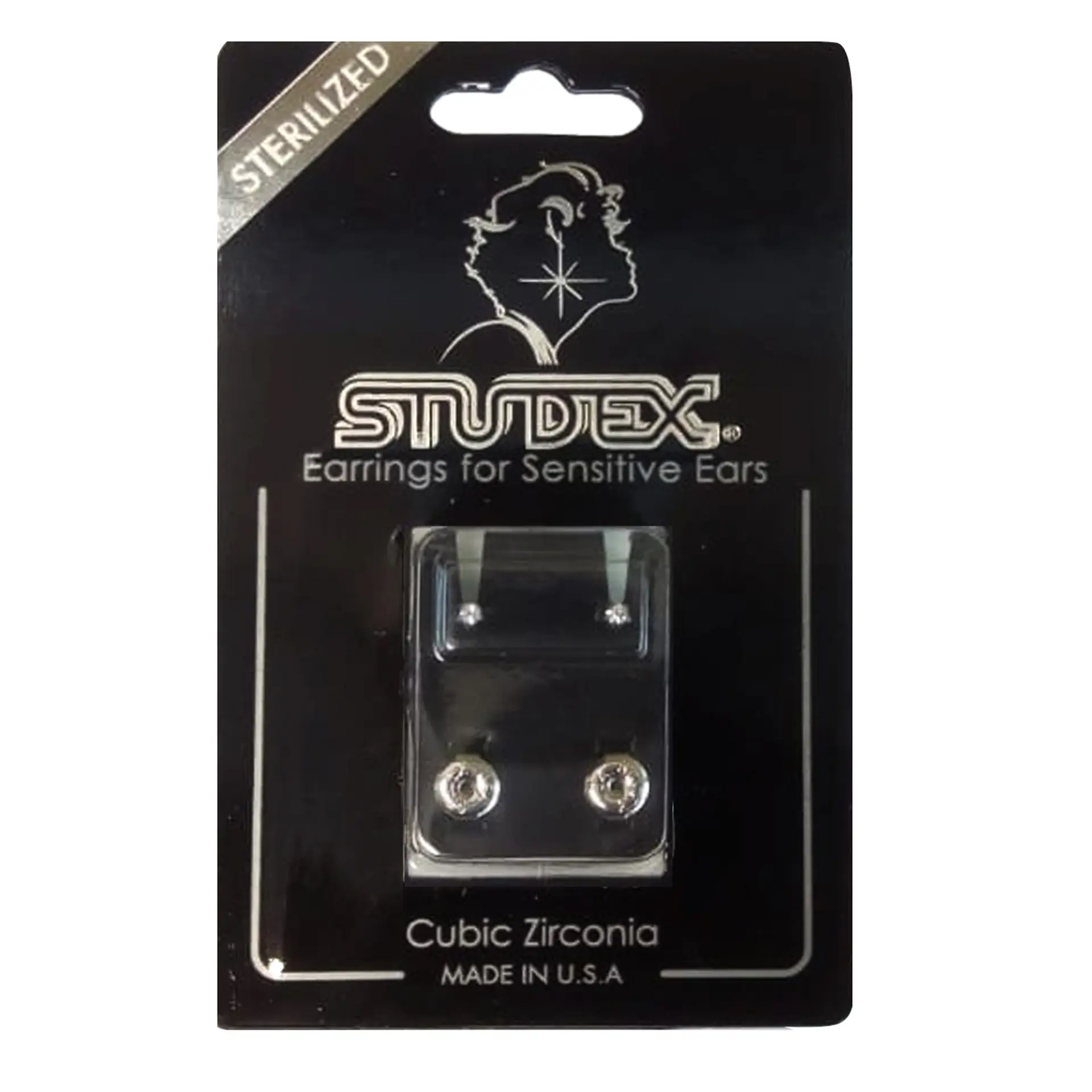 Studex Mini Cubic Zirconia Stainless Steel- Earrings For Sensitive Ears - view 4