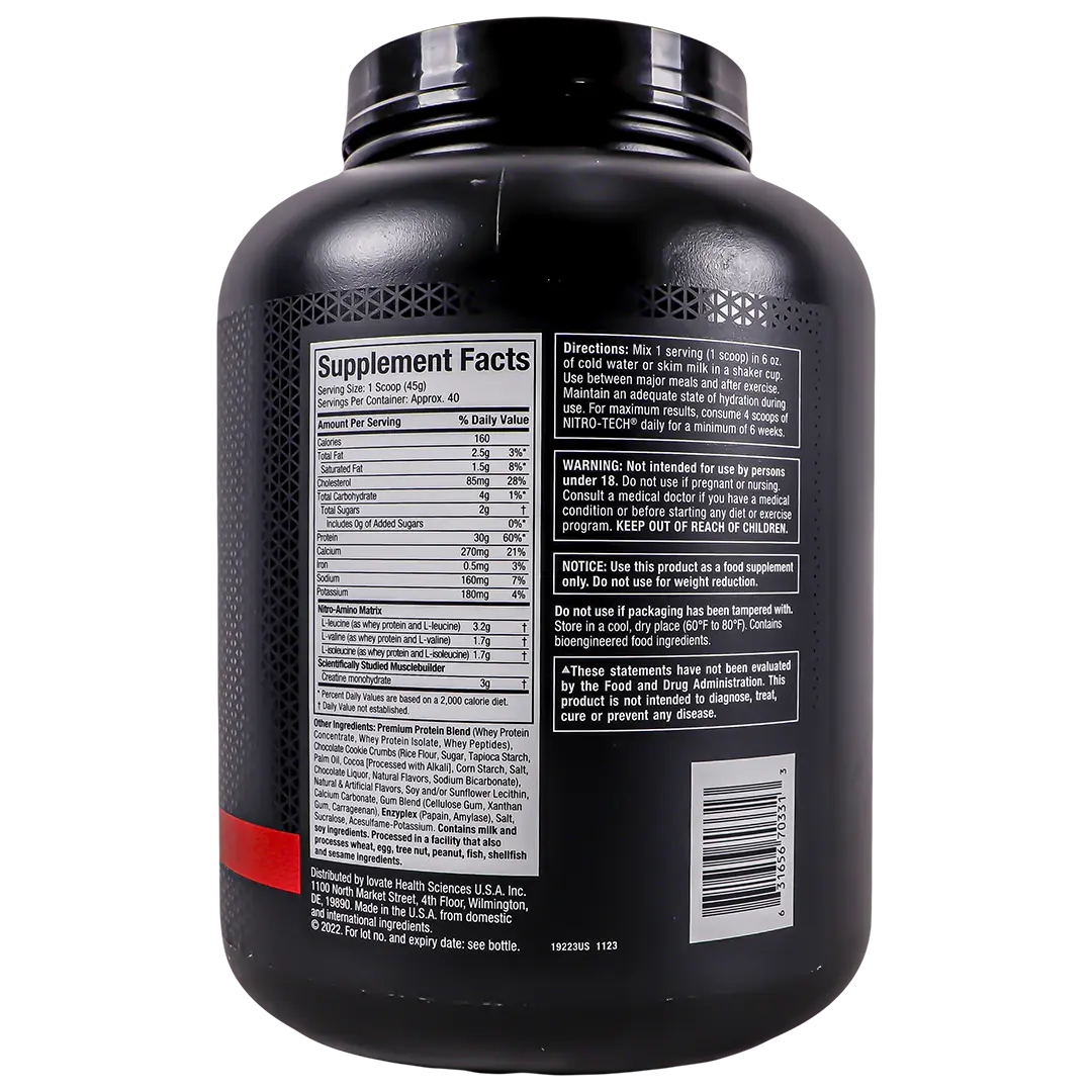 MuscleTech - Nitrotech Protein Cookies & Cream - view 2