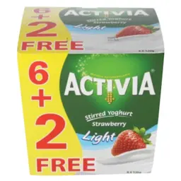 Activia Strawberry Light Yoghurt 120 g 6 2 free