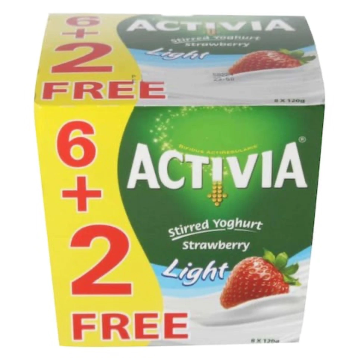 Activia Strawberry Light Yoghurt 120 g 6 2 free