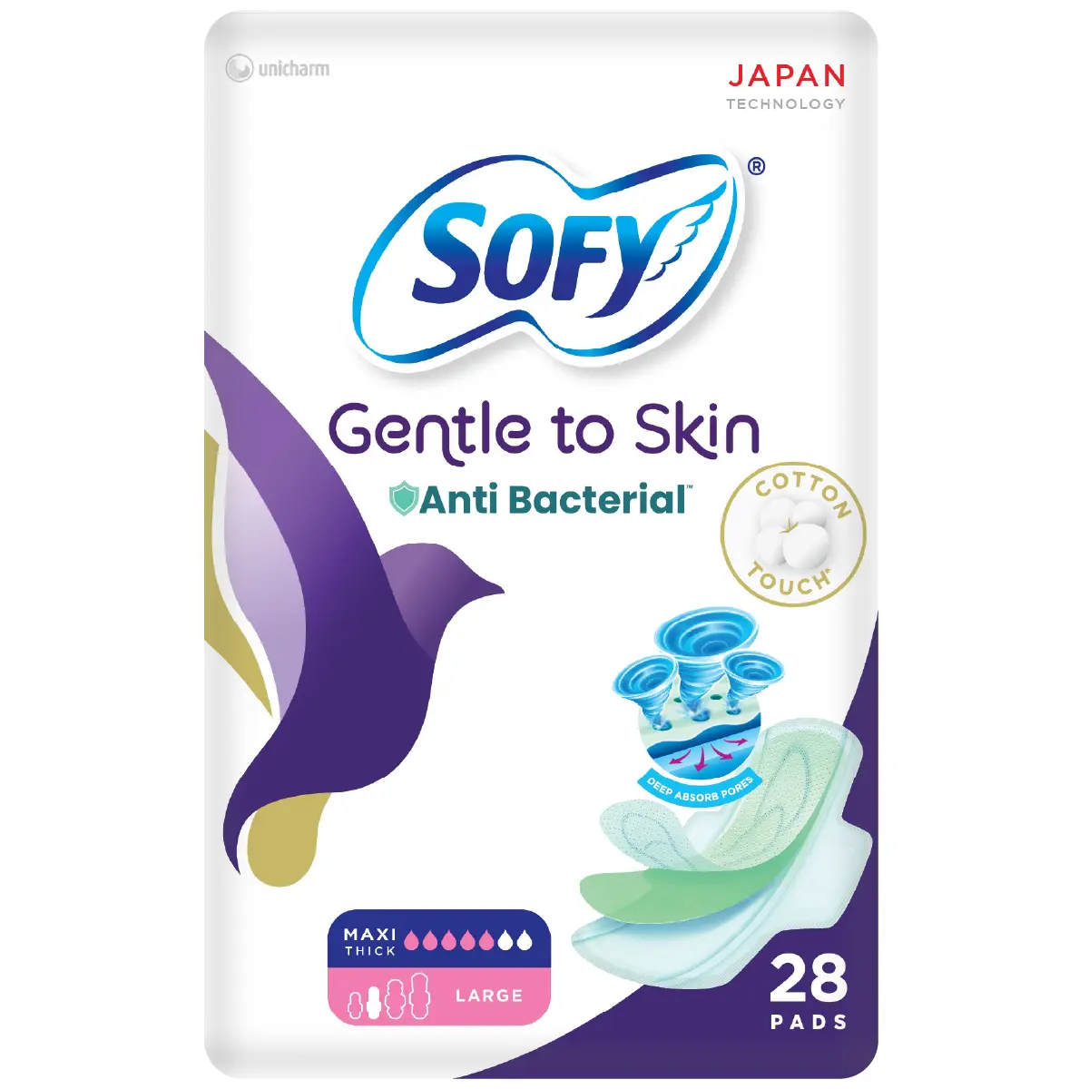 Sofy Slim Anti Bacteria Lrg 29Cm X 28Pcs  - view 1