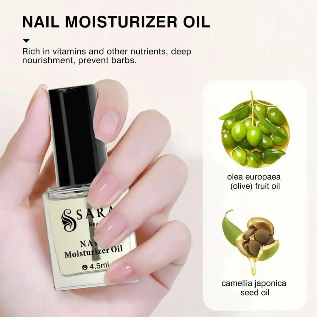 Sara Beauty Nail Strengthening And Lengthening Oil Set With Biotin 4.5 ml 2 pcs - view 5