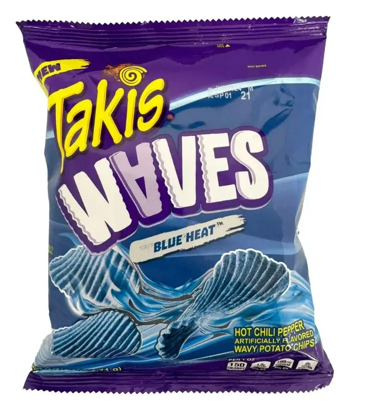 Takis Tortilla Chips Waves Blue Heat 71 Gm - view 1