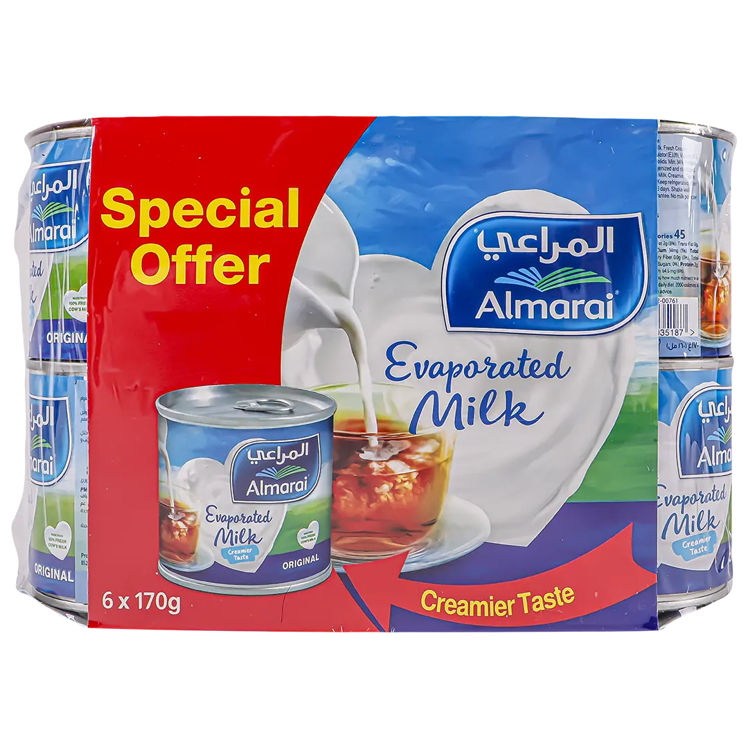Almarai Full Fat Evaporated Milk 6 pcs 170 gm - view 2