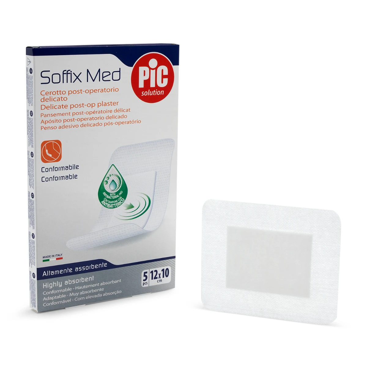 Pic Soffix Med With Chg Plaster 12 Cm X 10 Cm 5 Pcs