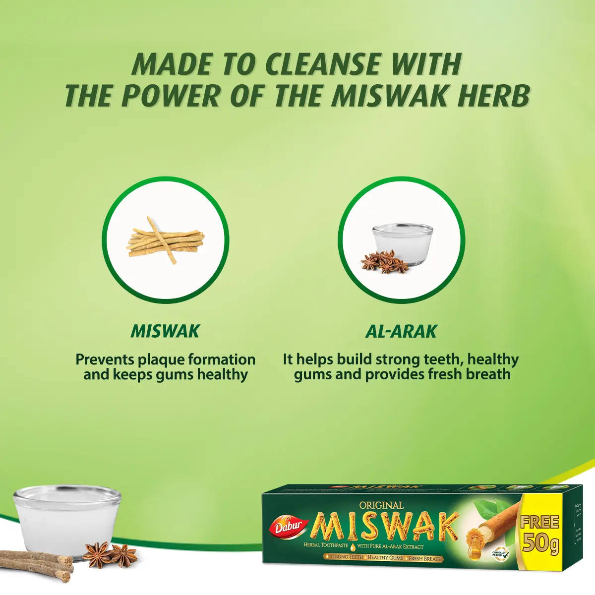 Dabur Miswak Herbal Toothpaste 170 gm - view 8