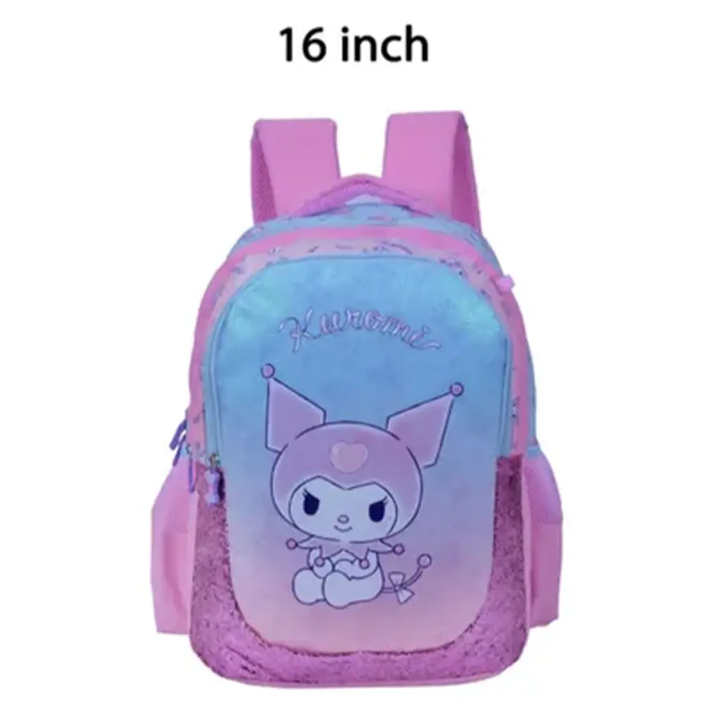 Kuromi 16 Inch Backpack With Pencil Case Pink Character   - view 1
