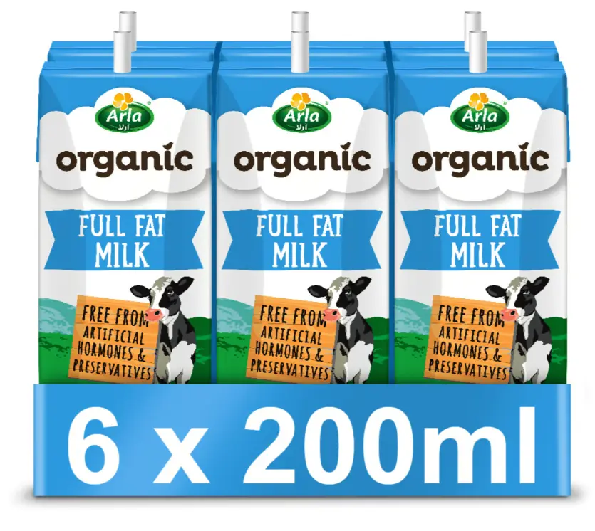 Arla Organic Milk Full Fat 200MlX6 - view 1