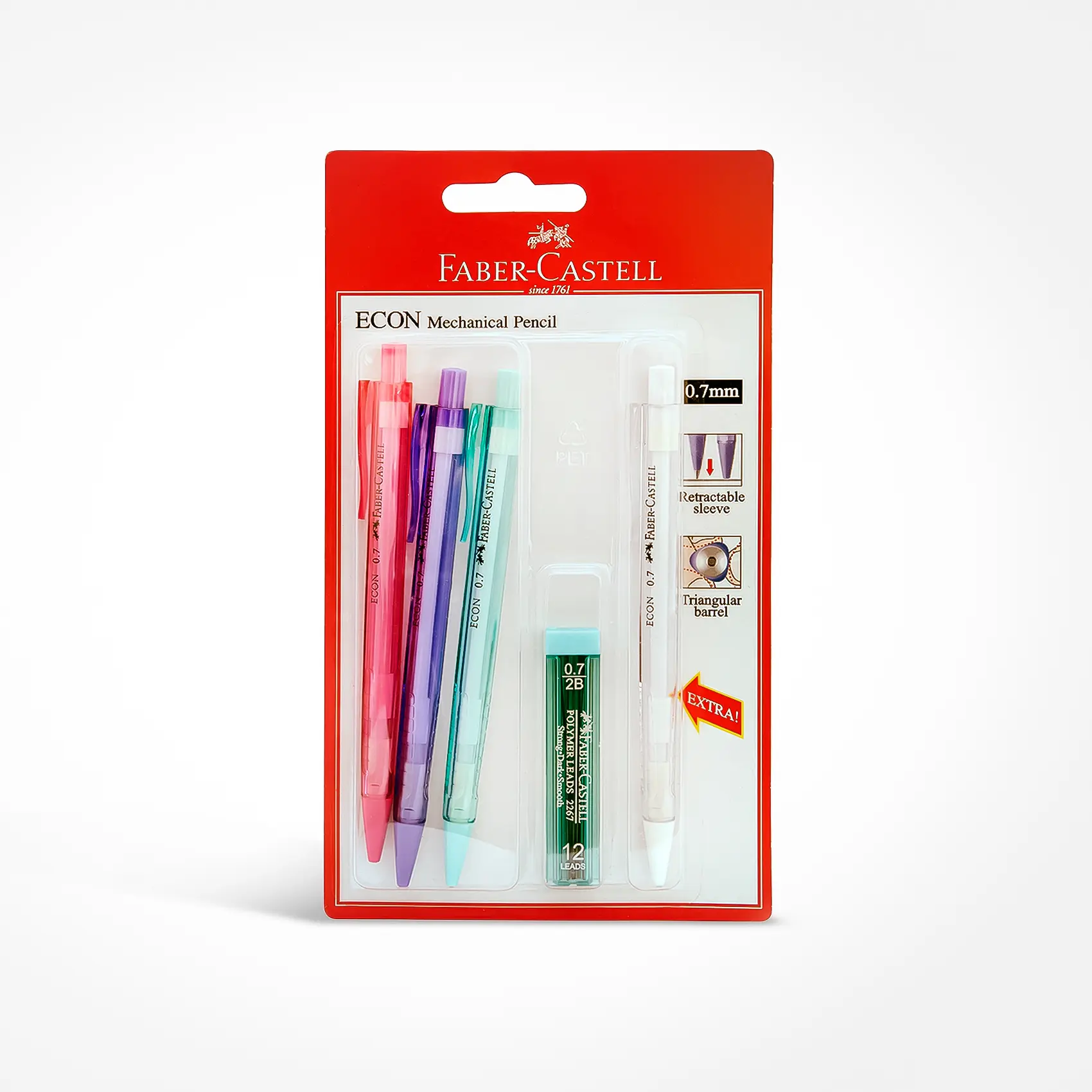 Faber Castell Econ Mechanical Pencil 0.7Mm 3+1 - view 1