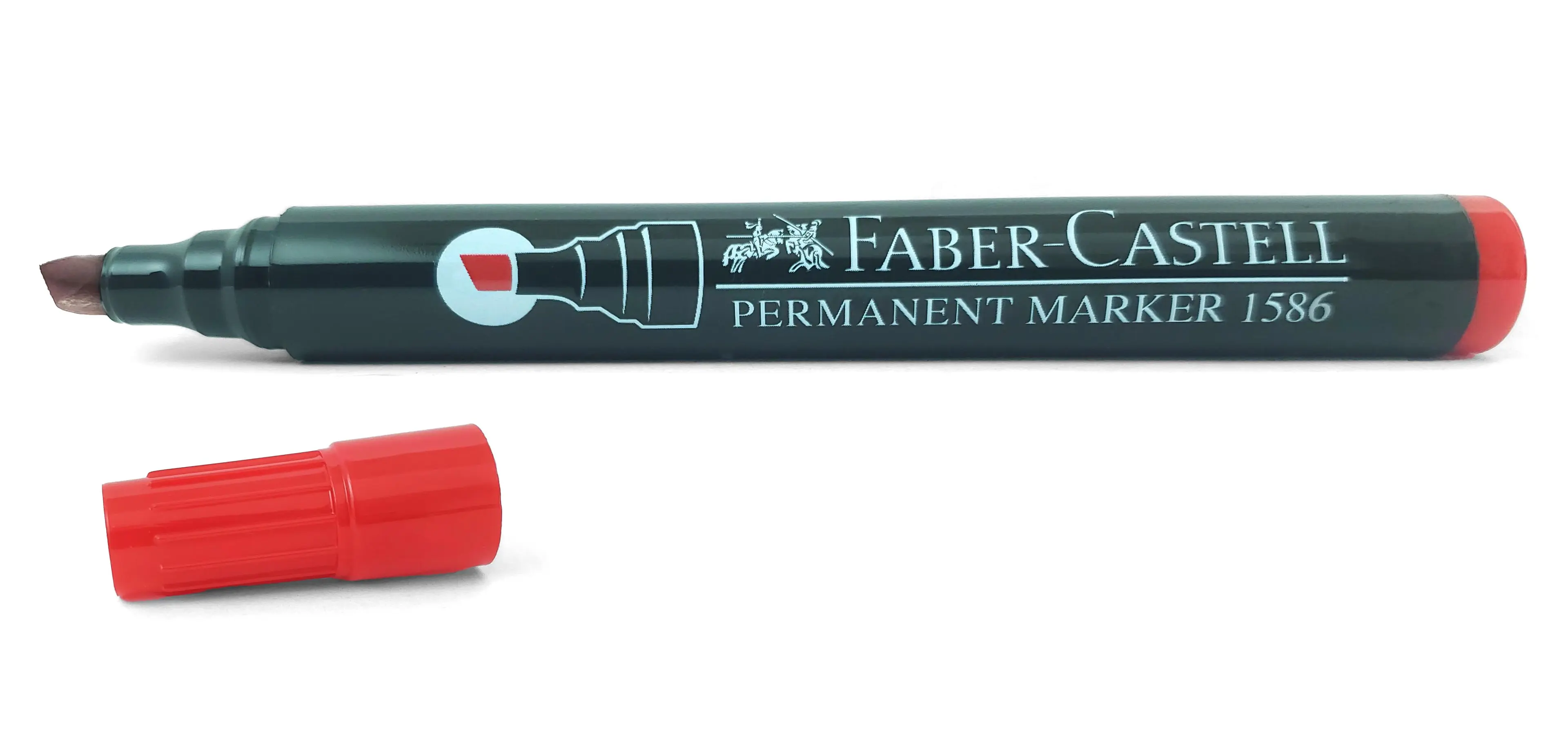 Faber Castell Permanent Markers Chisel Tip Red set of 12 - view 4
