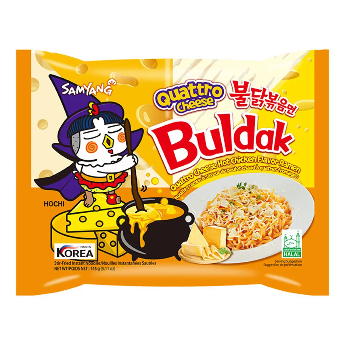 Samyang Noodles Buldak Ramen Quattro Hot Chicken and Cheese 145 gm - view 1