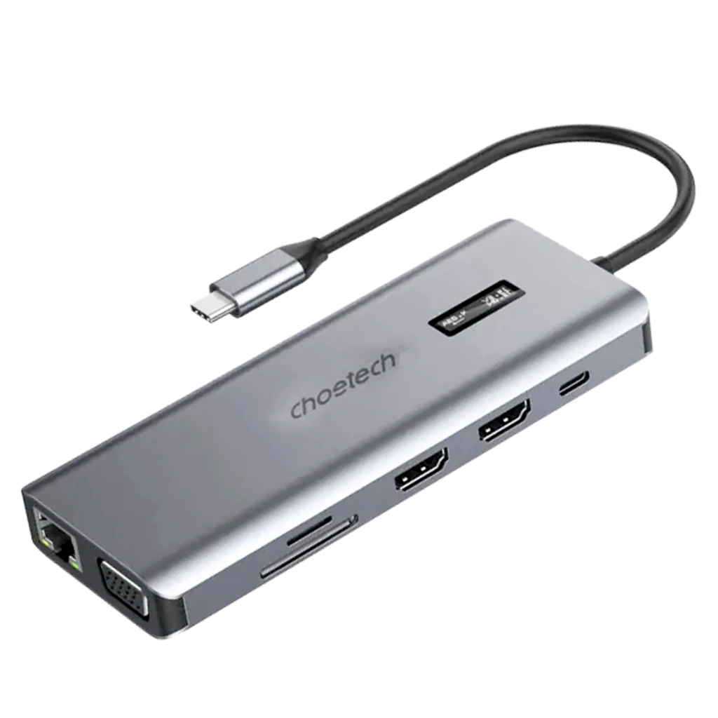 Choetech Multiport Adapter Usb-C 12 in 1 Gray