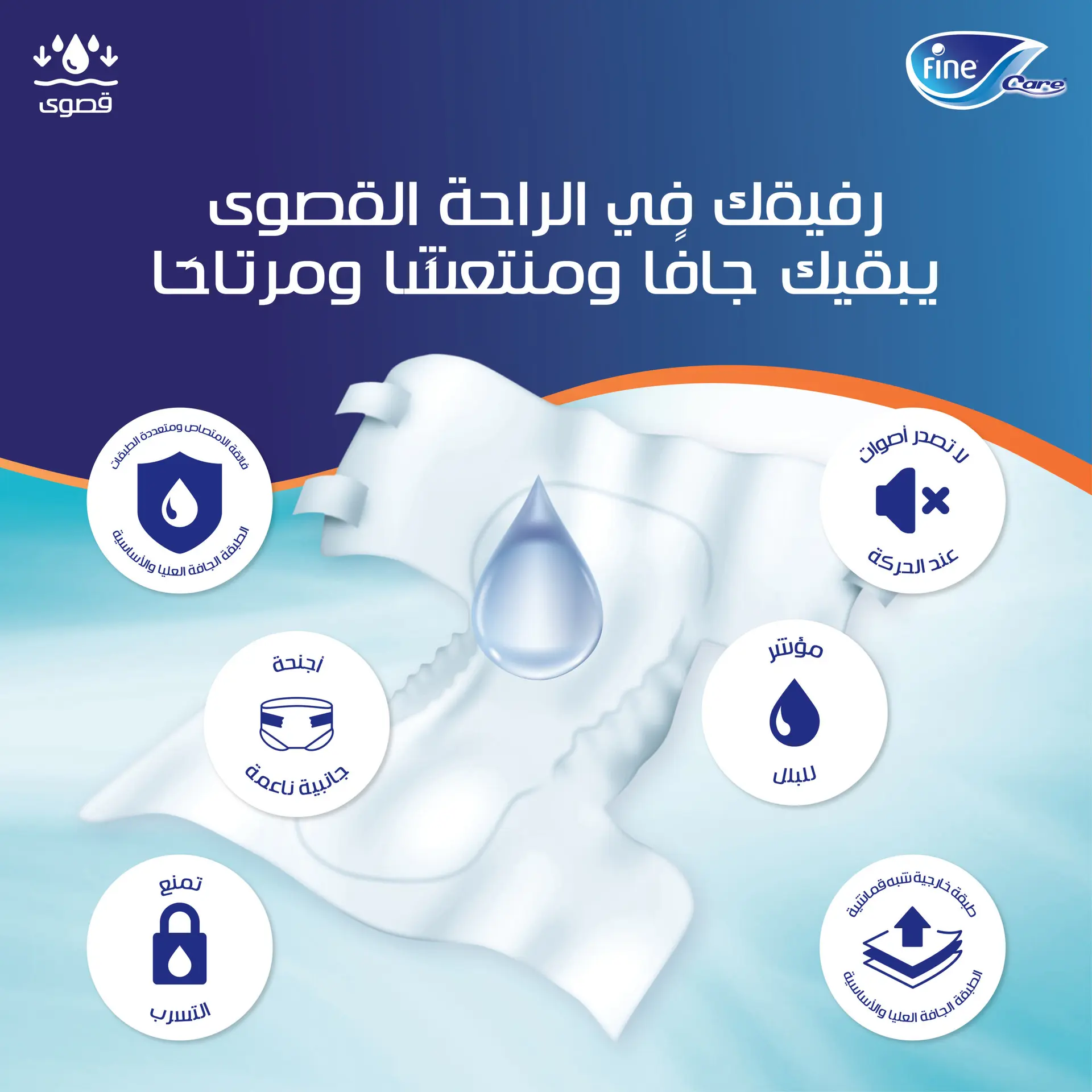 Fine Care Diapers Incontinence Adult  breifs  18 Pcs  - view 2