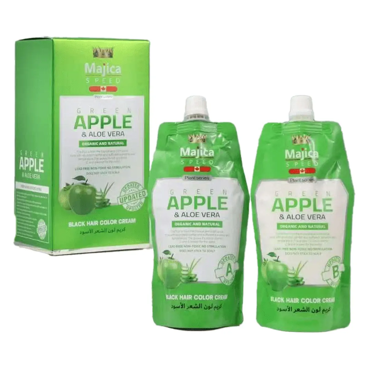Majica Green Apple Aloe Vera Black Hair Color Cream 500 ml - view 1