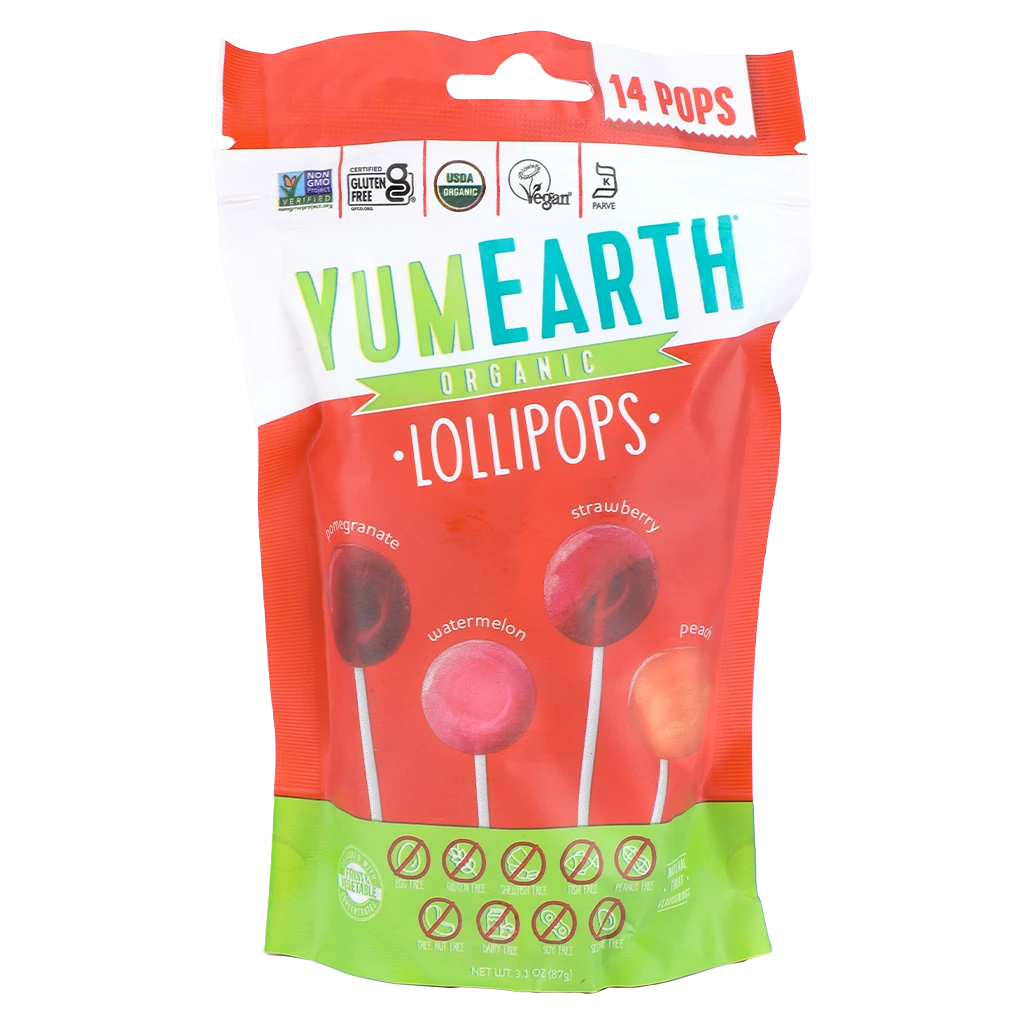 Yum Earth Organic Fruit Pops Bag 14 Pcs