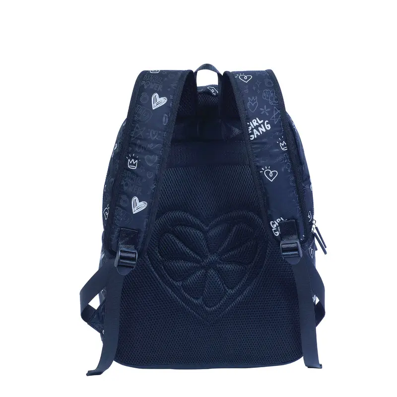 Marshmallow Backpack Blue Color with Hearts 17 inch - view 3