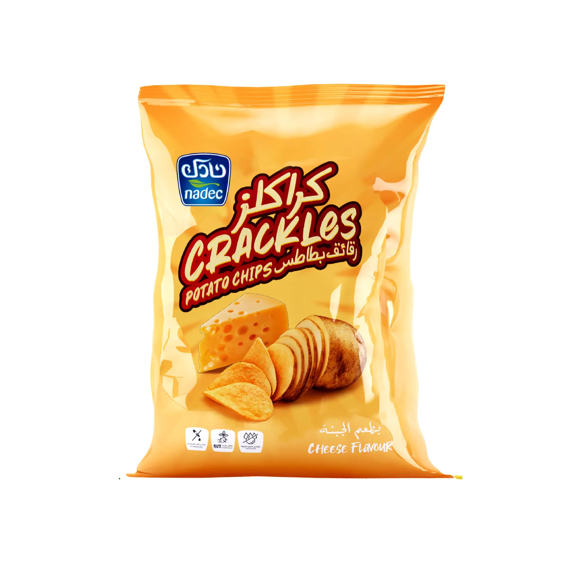 Nadec Crackles Potato Chips Cheese Flavour 40 Gm - view 1