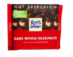 Ritter Sport Chocolate Dark Whole Hazelnuts 100 Gm