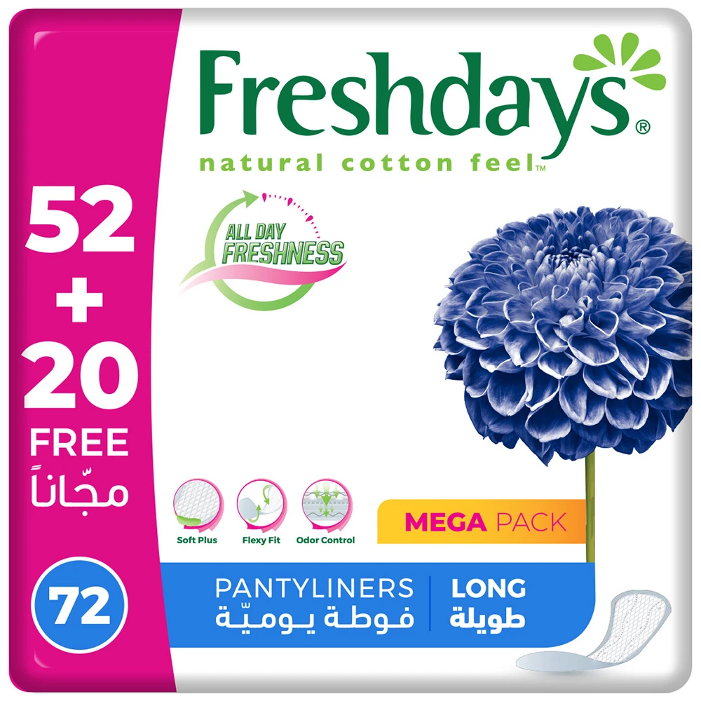 Freshdays Daily Liners Long 72 pads