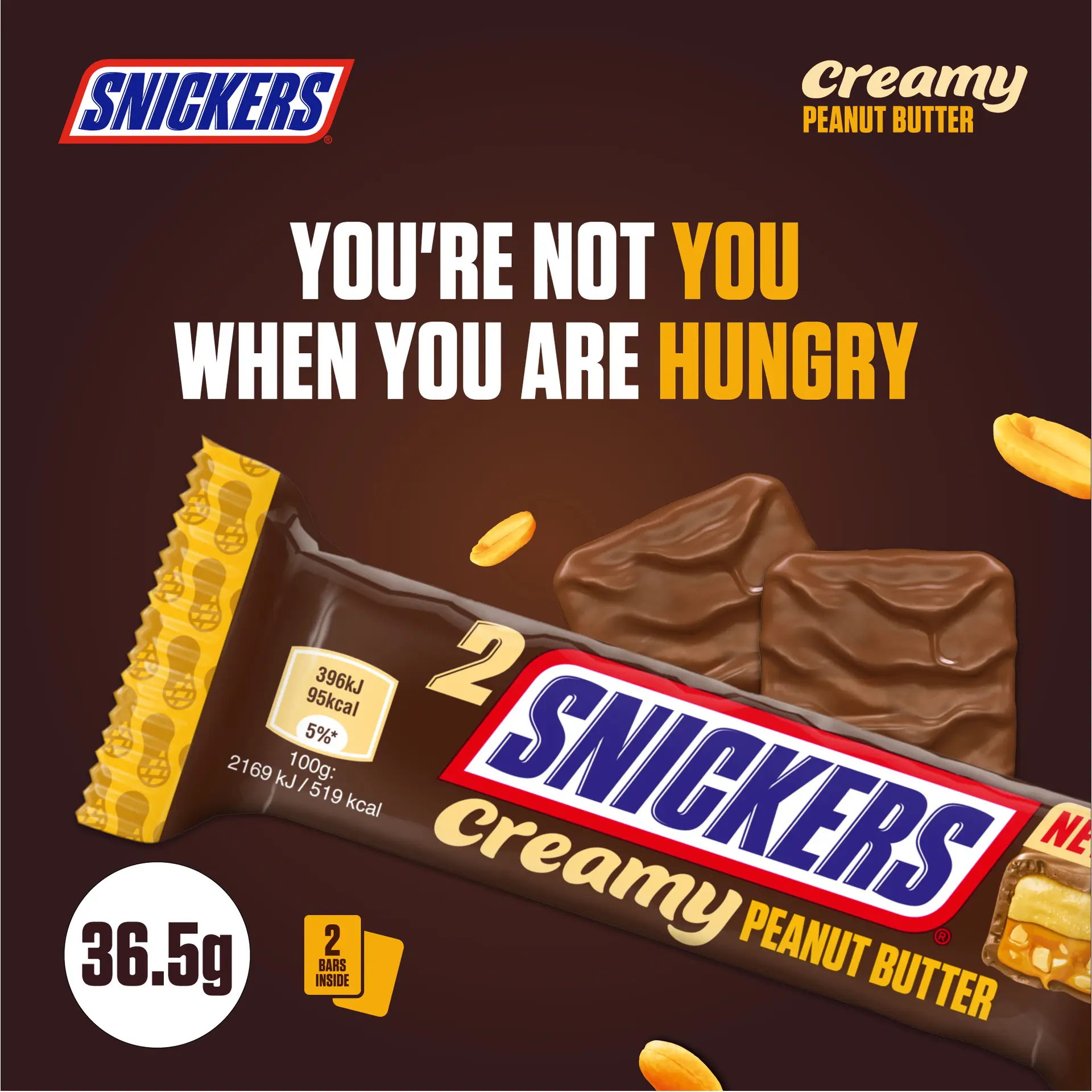 Snickers Chocolate With Peanut Butter 36.5 gm - view 8