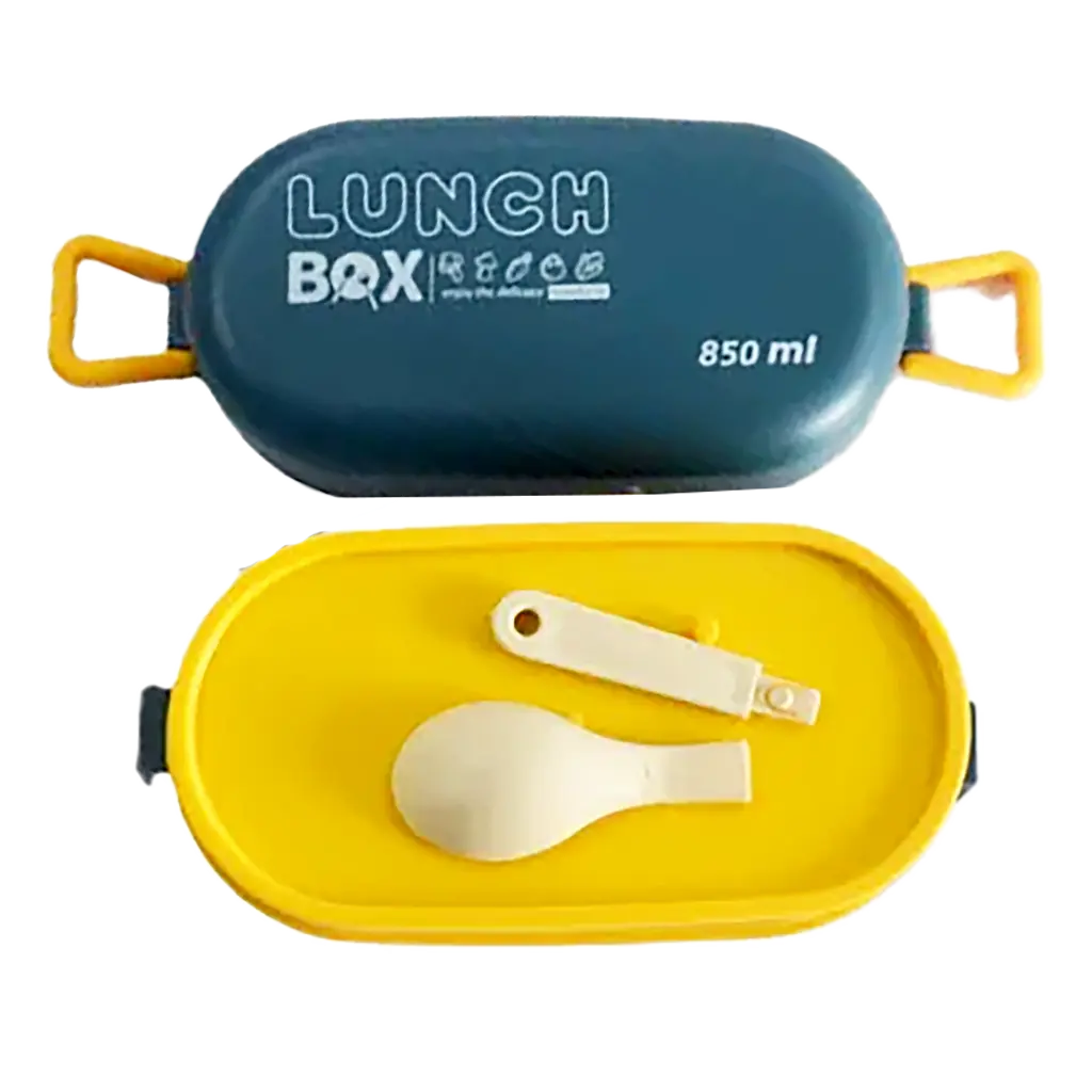 Tooly  Lunch Box Plastic Yallow and Blue Color - view 2